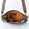 ADBGA277 American Darling Southwestern Handwoven Saddle Blanket Fringe Crossbody Bag