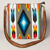 ADBGA278 American Darling Southwestern Woven Saddle Blanket Crossbody Bag