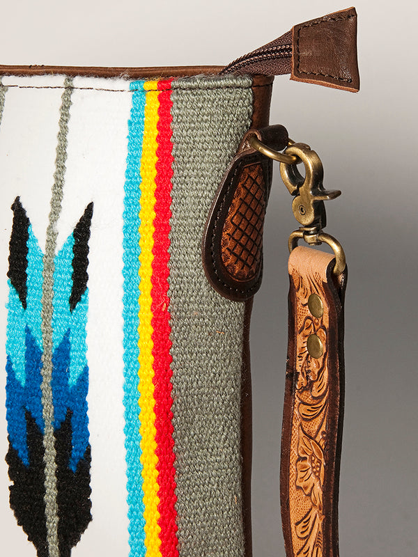 ADBGA278 American Darling Southwestern Woven Saddle Blanket Crossbody Bag