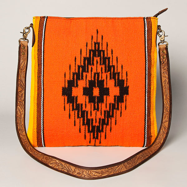 ADBGA278 American Darling Southwestern Woven Saddle Blanket Crossbody Bag