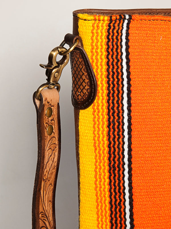 ADBGA278 American Darling Southwestern Woven Saddle Blanket Crossbody Bag
