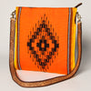 ADBGA278 American Darling Southwestern Woven Saddle Blanket Crossbody Bag
