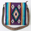 ADBGA278 American Darling Southwestern Woven Saddle Blanket Crossbody Bag