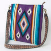 ADBGA278 American Darling Southwestern Woven Saddle Blanket Crossbody Bag