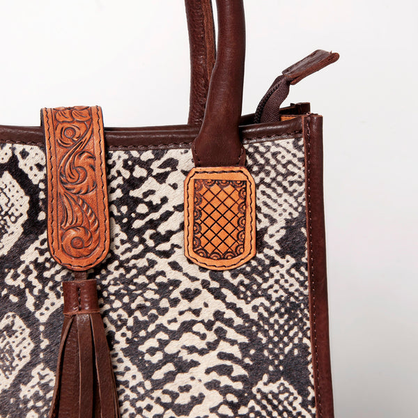 ADBGA279 American Darling Tote Bag Hair-On Cowhide Genuine Leather Hand Tooled