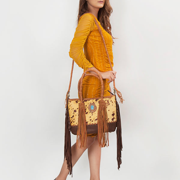 LC-ADBGD174 Tote Hair-On Genuine Western Leather Women Bag