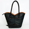 ADBGD175 American Darling Western Leather Tote Bag - Hair-On Cowhide & Fringed Turquoise Purse