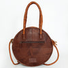 ADBGD179 American Darling Western Leather Canteen Bag - Handcrafted Hair-On Cowhide Fringed Purse