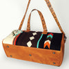 ADBG870 American Darling Hand Tooled Leather & Woven Saddle Blanket Western Duffel Bag