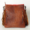 ADBG719 American Darling Western Leather Large Cross body Bag Hair-On Cowhide Fringed Purse