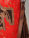 ADBG719 American Darling Western Leather Large Cross body Bag Hair-On Cowhide Fringed Purse