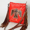 ADBG719 American Darling Western Leather Large Cross body Bag Hair-On Cowhide Fringed Purse