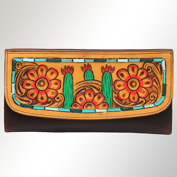 ADBGM102 Western Floral Tooled Leather Crossbody - Boho Rodeo Clutch