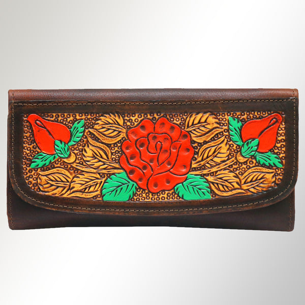 ADBGM102 Western Floral Tooled Leather Crossbody - Boho Rodeo Clutch