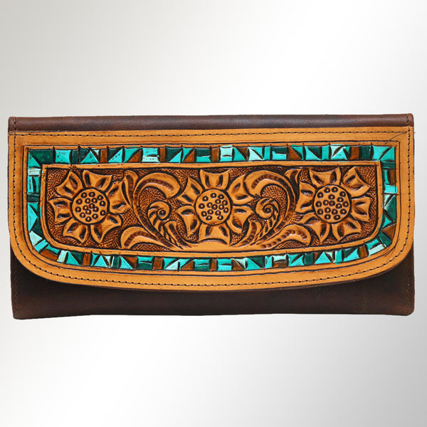 ADBGM102 Western Floral Tooled Leather Crossbody - by American Darling