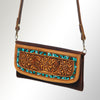 ADBGM102 Western Floral Tooled Leather Crossbody - by American Darling