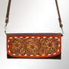 ADBGM102 Western Floral Tooled Leather Crossbody - by American Darling