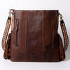 ADBGA283 American Darling Tooled Leather Saddle Blanket Stone Medallion Crossbody