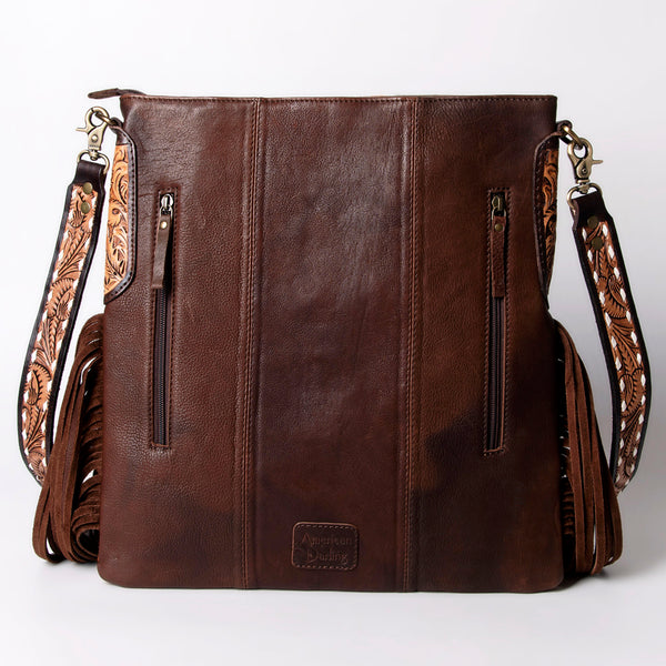 ADBGA283 American Darling Tooled Leather Saddle Blanket Stone Medallion Crossbody