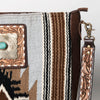 ADBGA286 American Darling Geometric Woven Pattern Tooled Leather Crossbody Bag