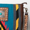 ADBGA286 American Darling Geometric Woven Pattern Tooled Leather Crossbody Bag