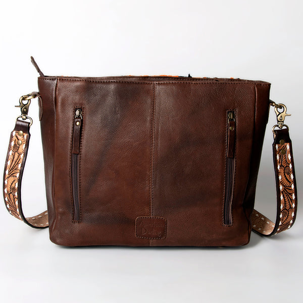 ADBGA288 American Darling Hand Tooled Leather & Saddle Blanket Large Cross body Bag