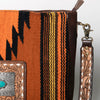 ADBGA288 American Darling Hand Tooled Leather & Saddle Blanket Large Cross body Bag