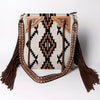 ADBGA289 American Darling Fringed Hand Woven Saddle Blanket Large Cross body Bag