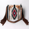 ADBGA289 American Darling Fringed Hand Woven Saddle Blanket Large Cross body Bag