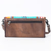 ADBG877 American Darling Hand Woven Saddle Blanket Western Leather Crossbody with YKK Zipper