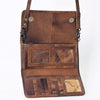 ADBG877 American Darling Hand Woven Saddle Blanket Western Leather Crossbody with YKK Zipper