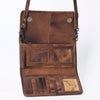 ADBG877 American Darling Hand Woven Saddle Blanket Western Leather Crossbody with YKK Zipper