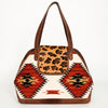 ADBG881B American Darling Western Tote Bag with Hair-On Cowhide and Hand Woven Saddle Blanket