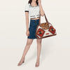 ADBG881B American Darling Western Tote Bag with Hair-On Cowhide and Hand Woven Saddle Blanket