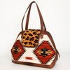 ADBG881B American Darling Western Tote Bag with Hair-On Cowhide and Hand Woven Saddle Blanket