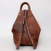 ADBG883 American Darling Western Backpack with Hand Tooled Floral Leather and Hair-On Cowhide