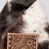 ADBG883 American Darling Western Backpack with Hand Tooled Floral Leather and Hair-On Cowhide