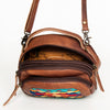 ADBG888 American Darling Saddle Blanket & Leather Mini Camera Crossbody Bag with Top Handle & Crossbody Strap