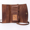 ADBG889 American Darling Hand Tooled Leather Wallet | Western Tooled Crossbody Wallet
