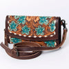 ADBG889 American Darling Hand Tooled Leather Wallet | Western Tooled Crossbody Wallet