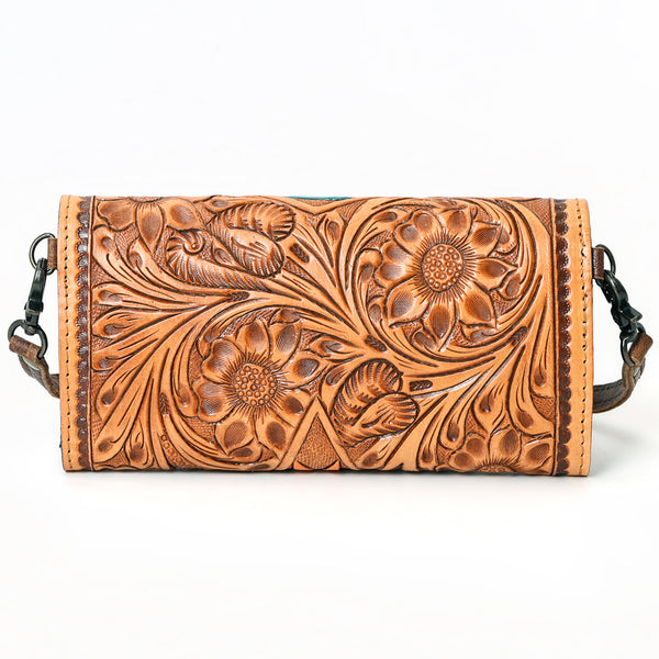 ADBG889 American Darling Hand Tooled Leather Wallet | Western Tooled Crossbody Wallet