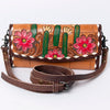ADBG889 American Darling Hand Tooled Leather Wallet | Western Tooled Crossbody Wallet
