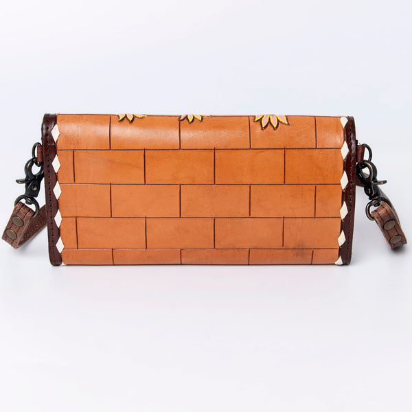 ADBG889 American Darling Hand Tooled Leather Wallet | Western Tooled Crossbody Wallet