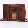 ADBG889 American Darling Hand Tooled Leather Wallet | Western Tooled Crossbody Wallet