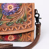 ADBG889 American Darling Hand Tooled Leather Wallet | Western Tooled Crossbody Wallet