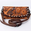 ADBG889 American Darling Hand Tooled Leather Wallet | Western Tooled Crossbody Wallet