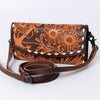 ADBG889 American Darling Hand Tooled Leather Wallet | Western Tooled Crossbody Wallet