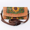 ADBG889 American Darling Hand Tooled Leather Wallet | Western Tooled Crossbody Wallet