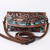 ADBG889 American Darling Hand Tooled Leather Wallet | Western Tooled Crossbody Wallet