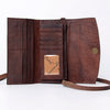 ADBG889 American Darling Hand Tooled Leather Wallet | Western Tooled Crossbody Wallet